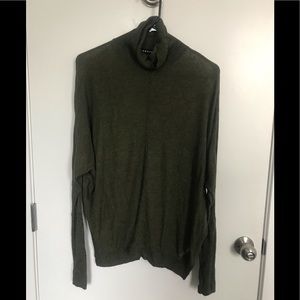 Very thin forest green turtleneck